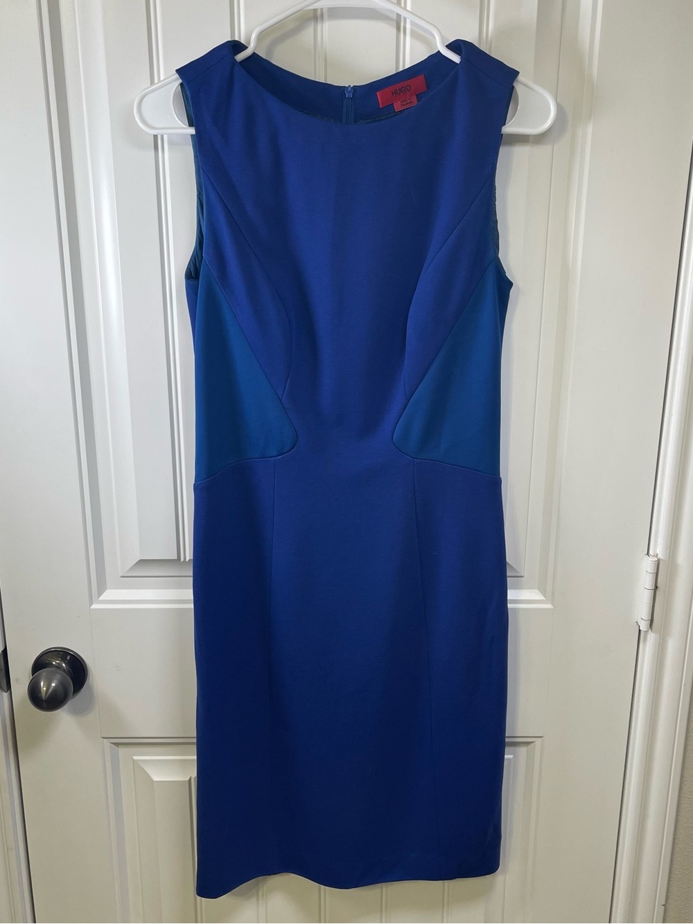 HUGO Hugo Boss Royal Blue Sleeveless Sheath Dress Size 4